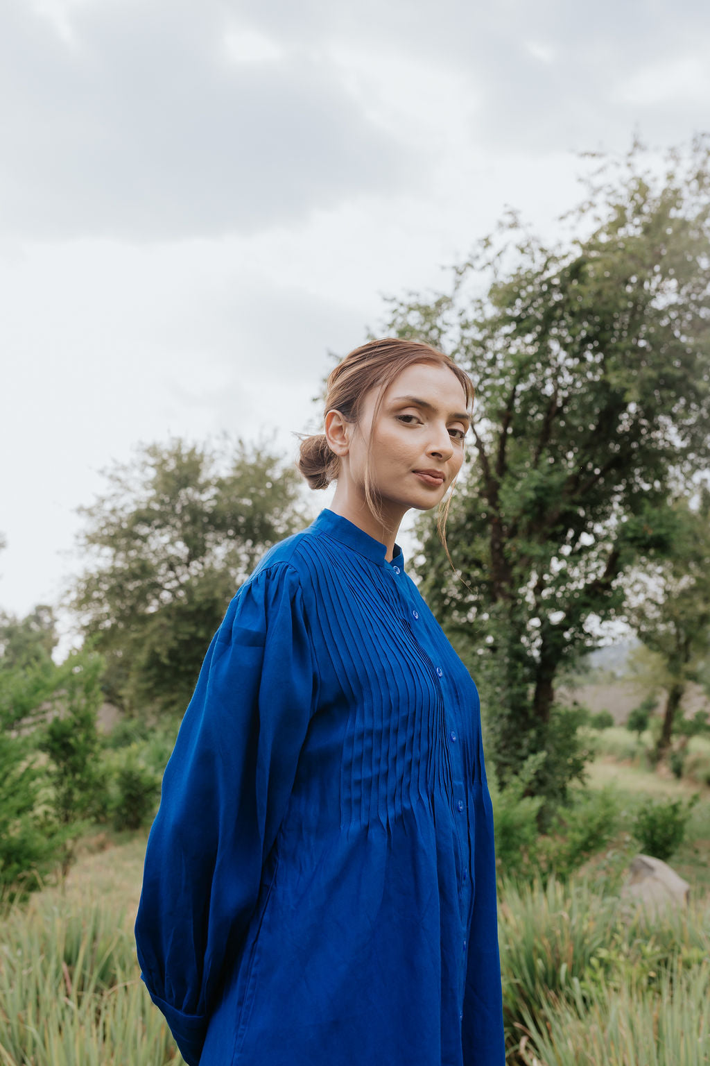 Blue Hills Pleated Dress