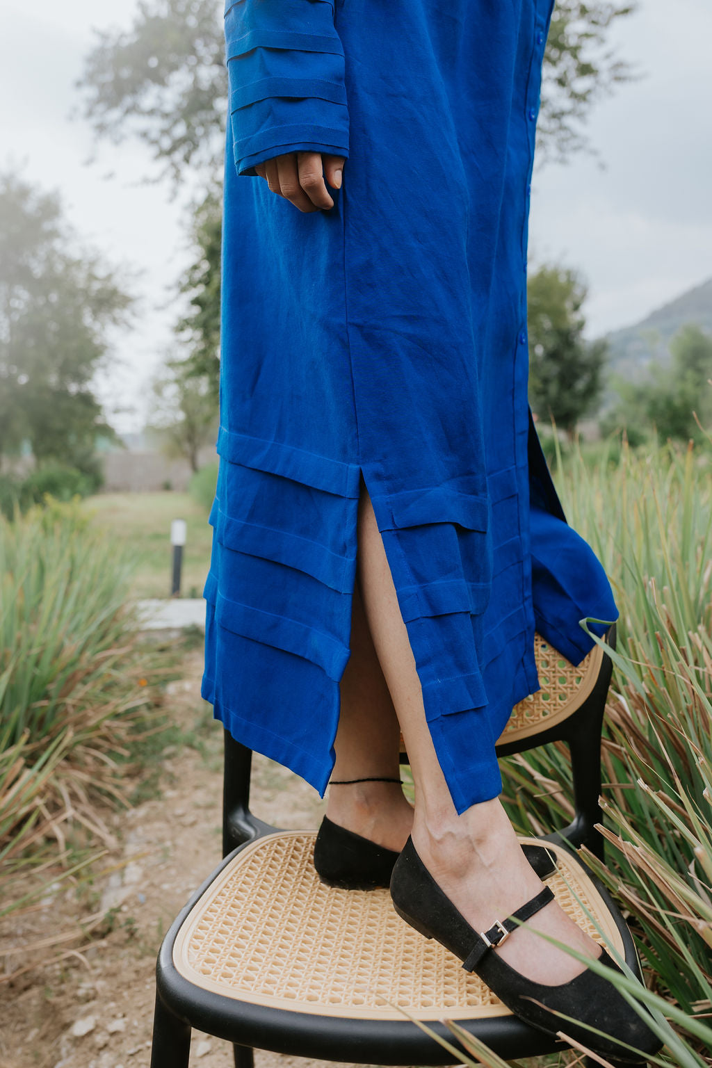 Blue Hills Pleated Dress