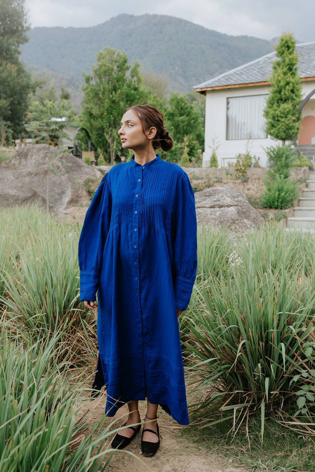 Blue Hills Pleated Dress