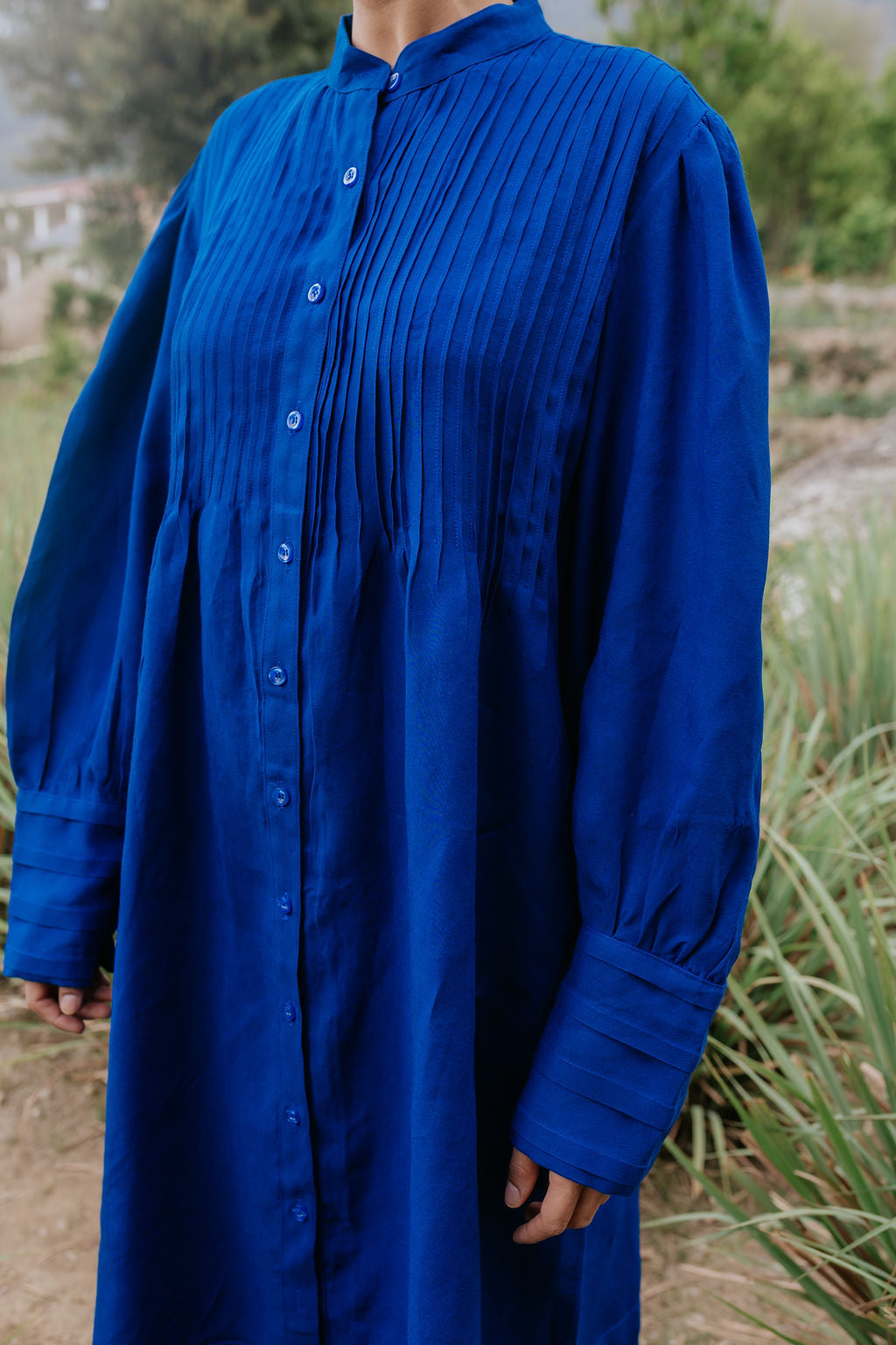 Blue Hills Pleated Dress