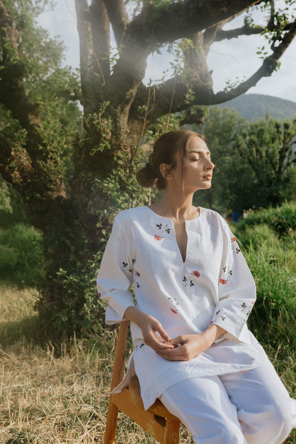 Hidden Stitch Rose Cord Set