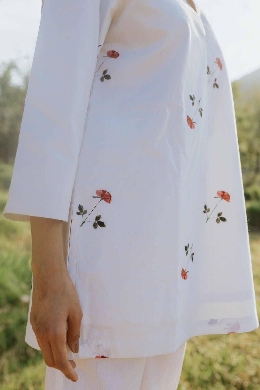 Hidden Stitch Rose Cord Set