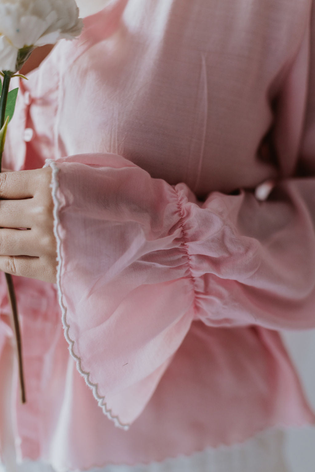 Blush Pink Buttoned Top