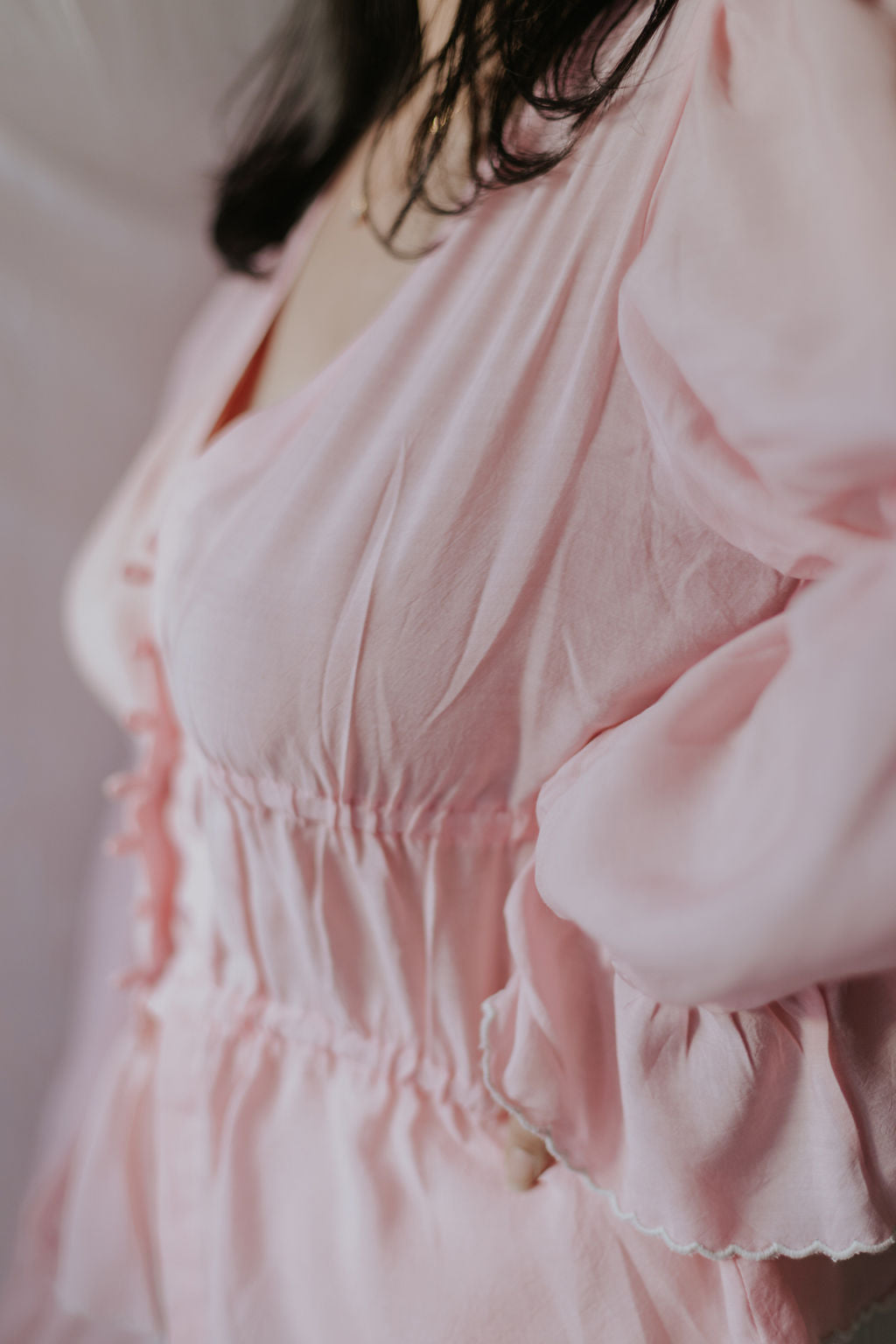 Blush Pink Buttoned Top