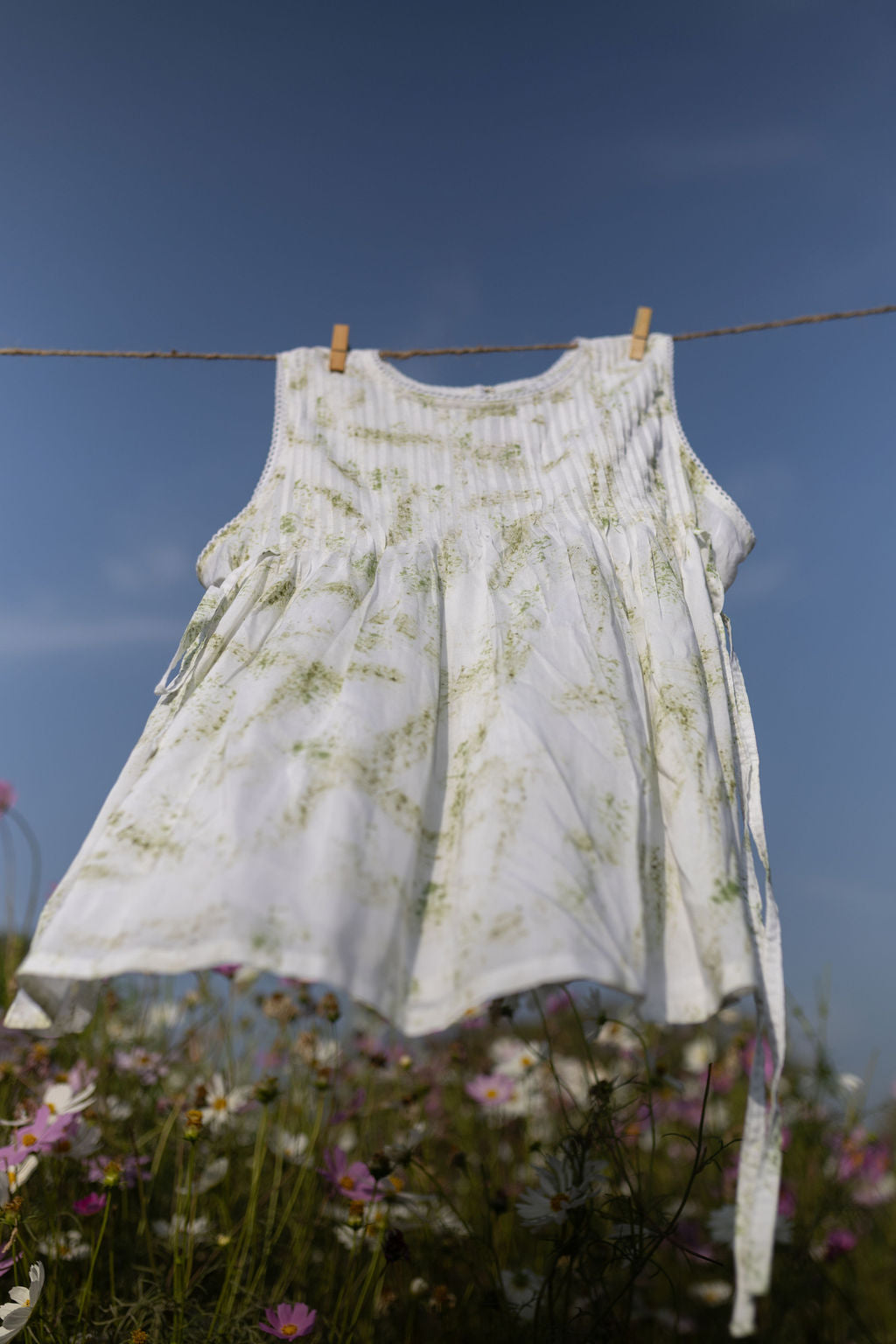 Neem Mulberry Pintuck top