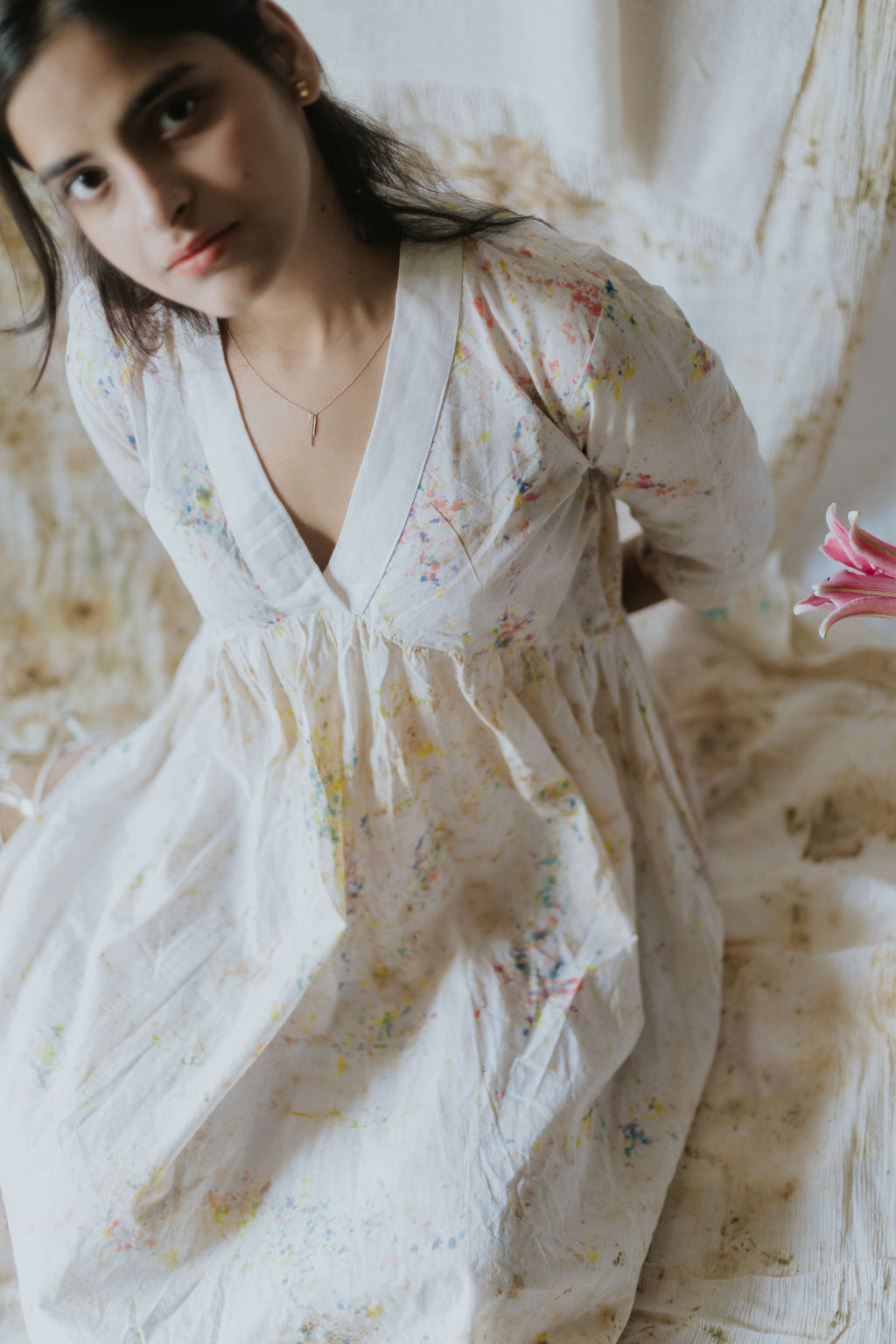 Rose Marigold Hand-Dyed Summer Dress (SALE - All Sizes)