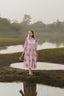 Bougainvillea Vintage Gathered Dress