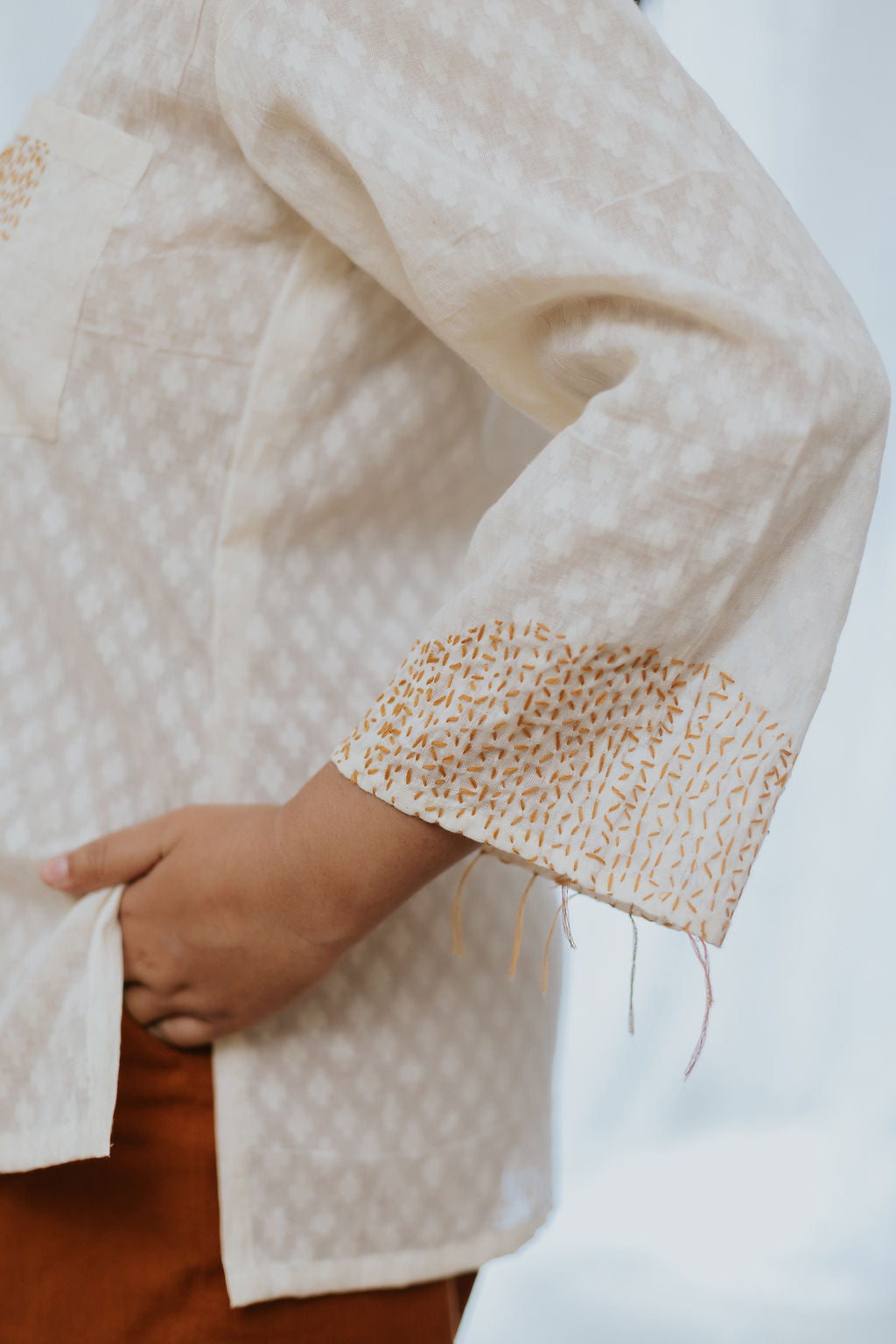 Saadgi Hand-embroidered Kurta