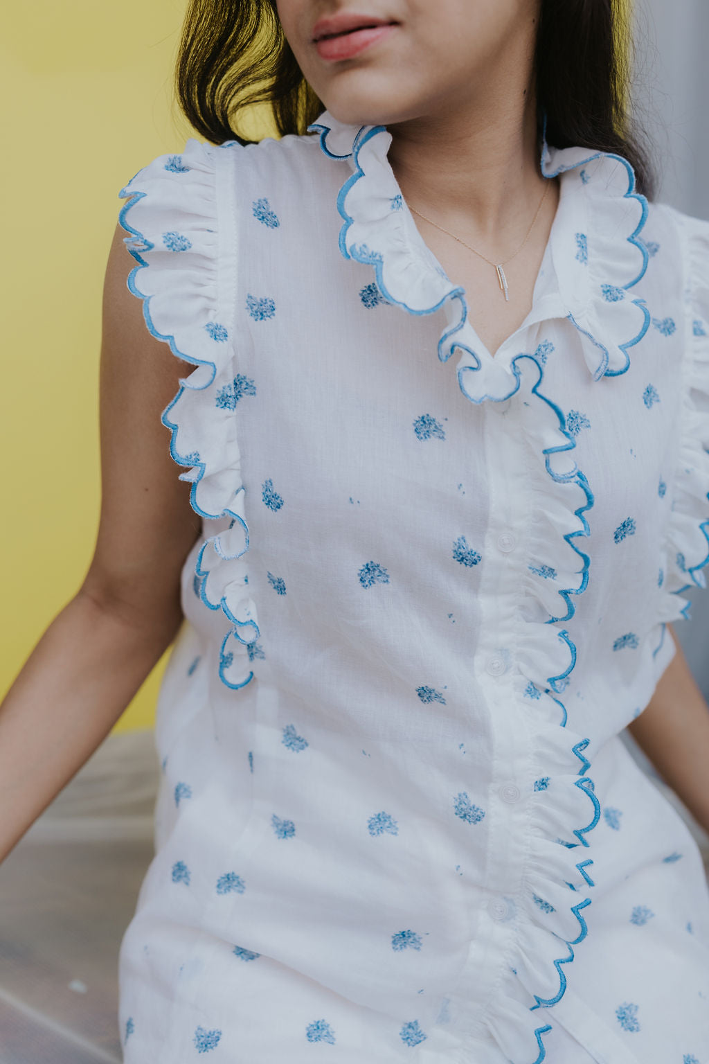 Hydrangea Frill Shirt