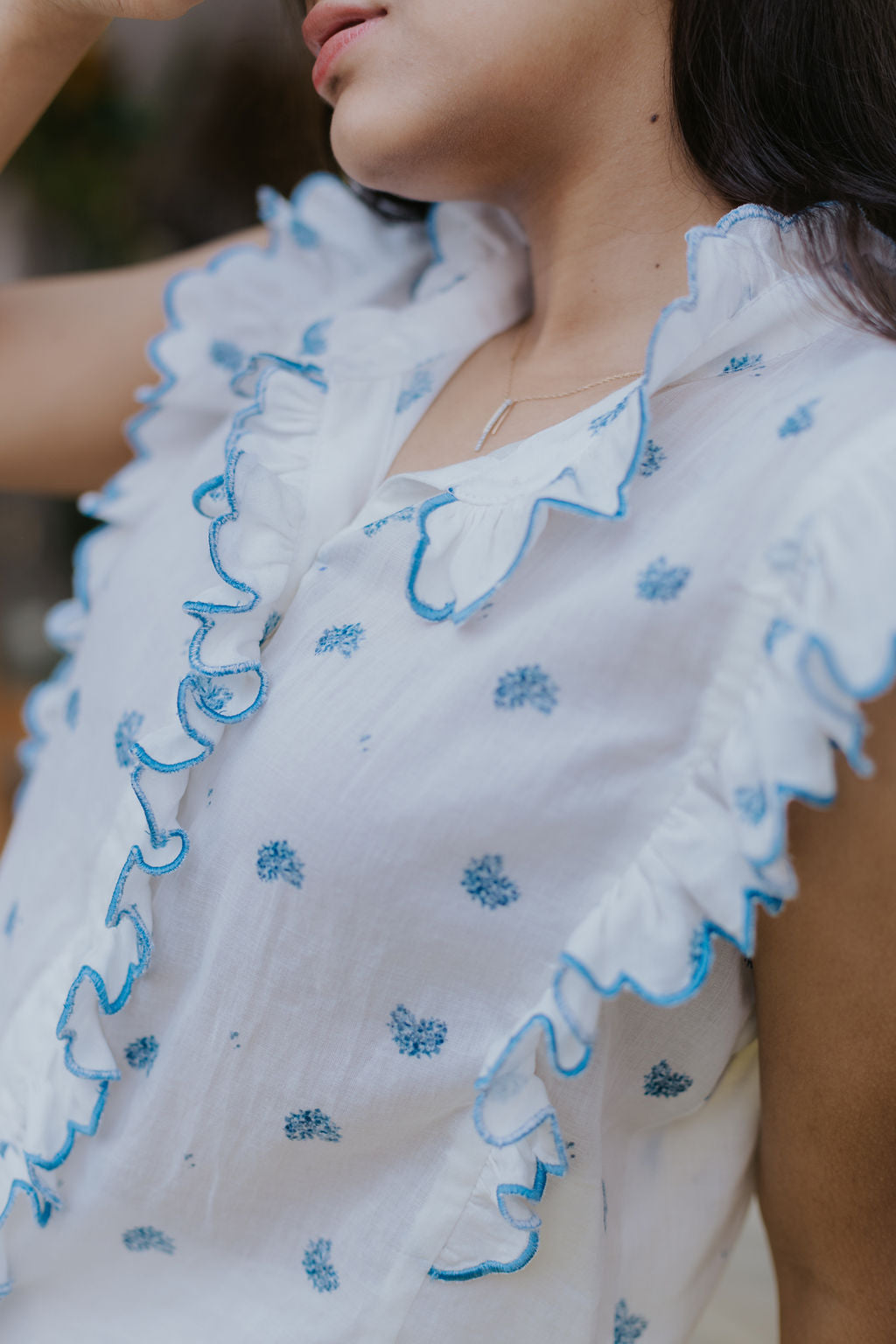 Hydrangea Frill Shirt