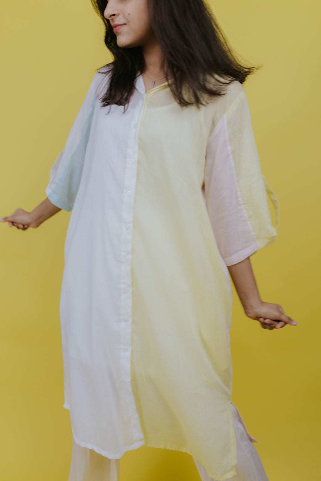 Multicolour Patch Long Shirt