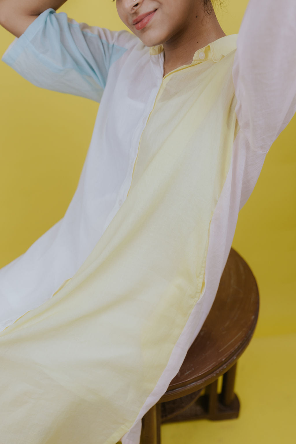 Multicolour Patch Long Shirt