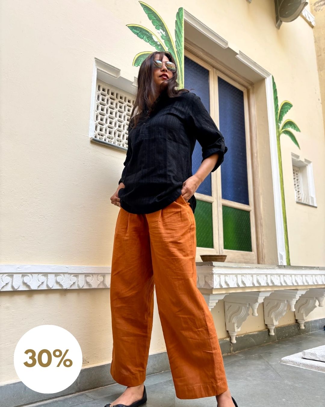 Sunset Orange Pants (SALE XL L)