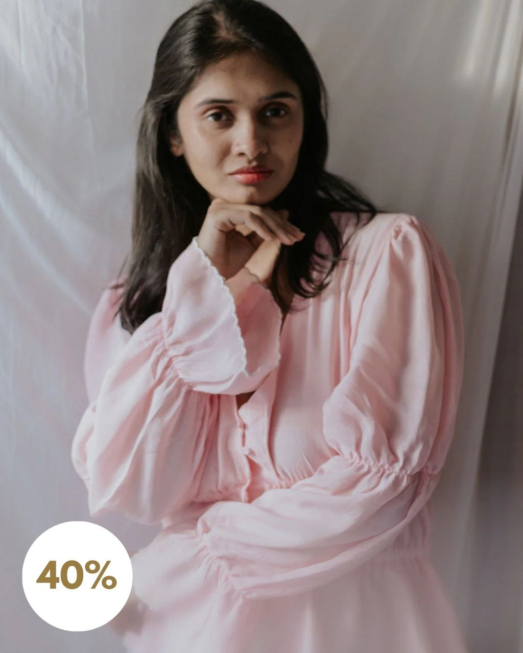 Blush Pink Buttoned Top [SALE XS]