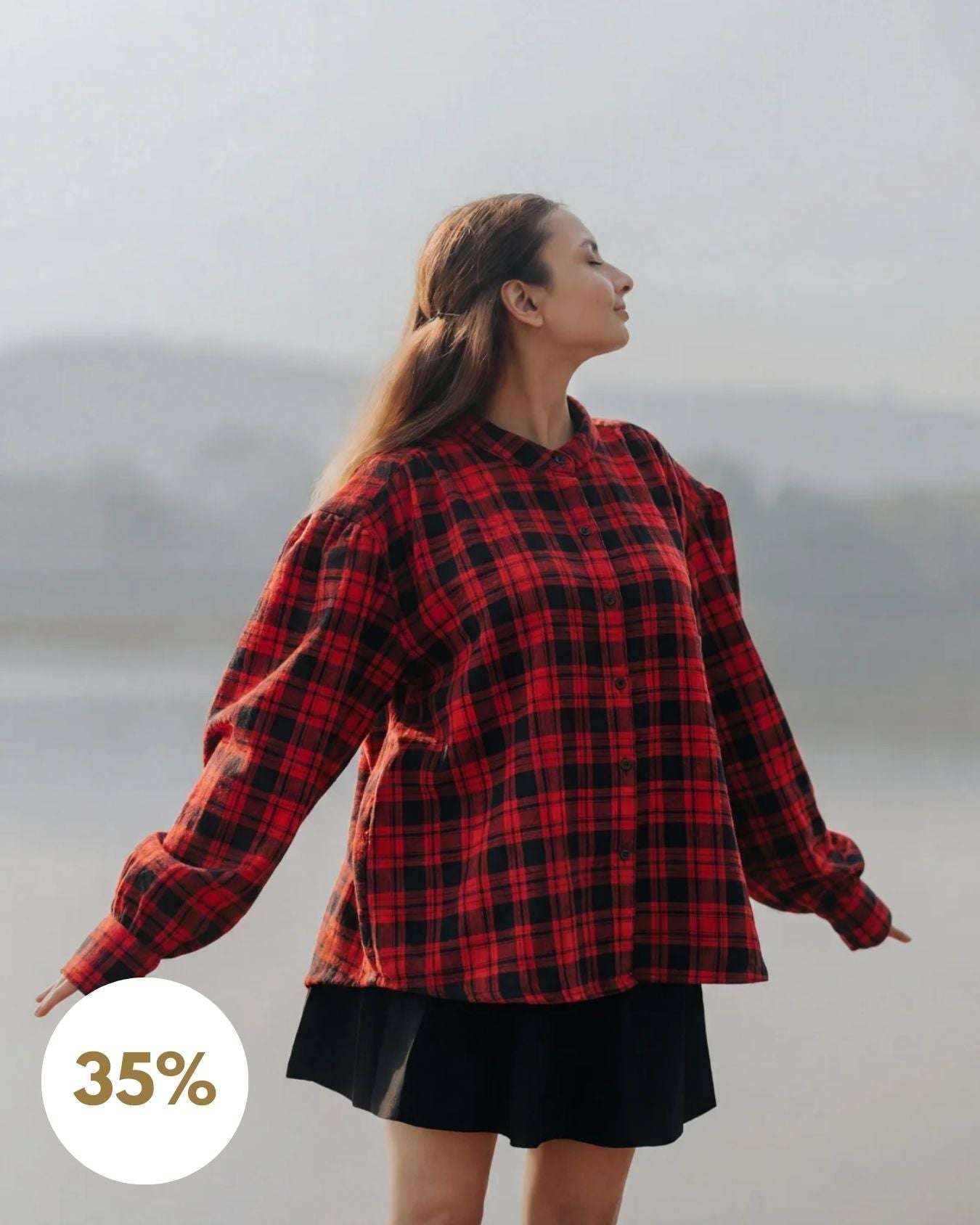 Mulberry Gathered Shoulder Wool Shirt