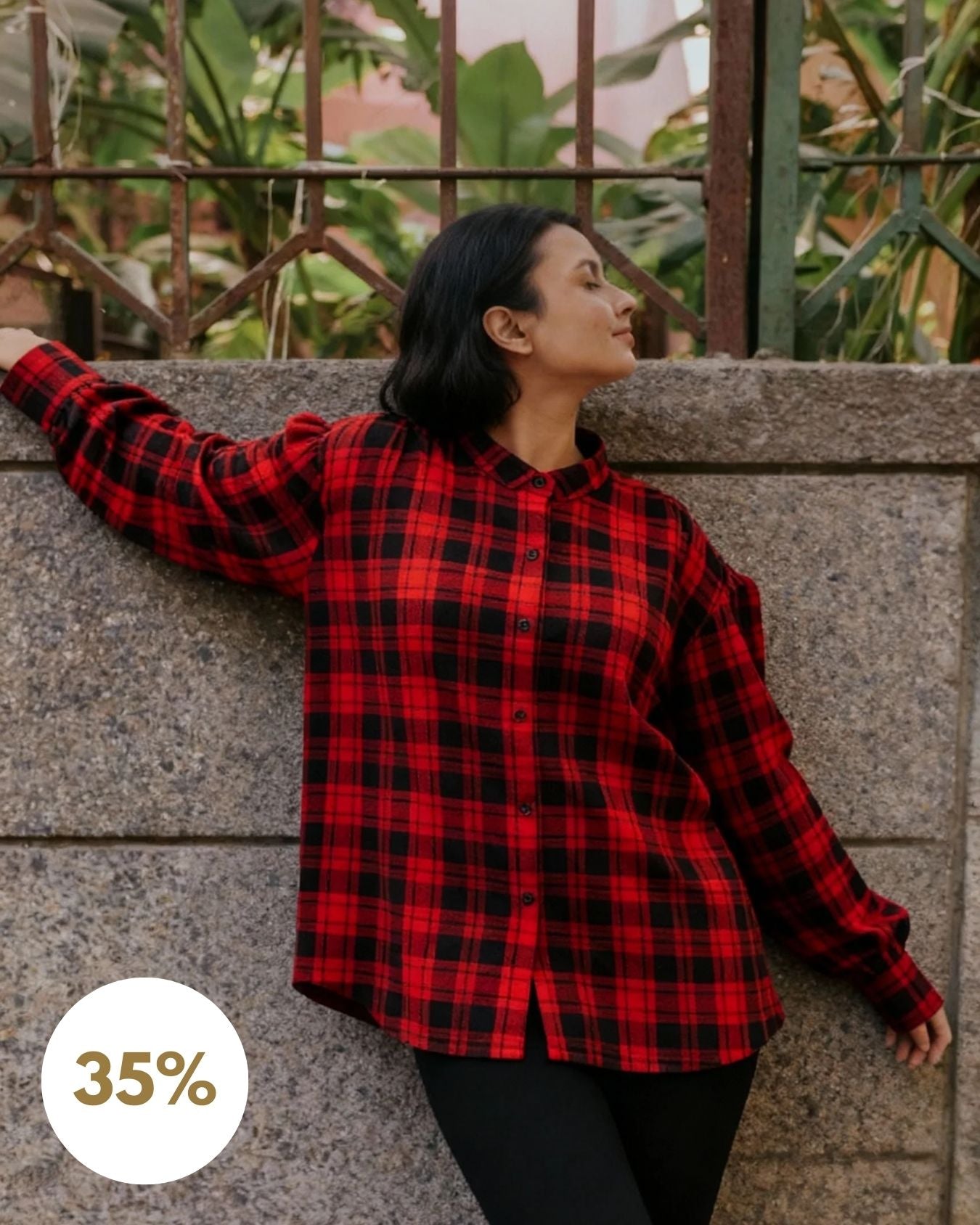 Mulberry Gathered Shoulder Wool Shirt