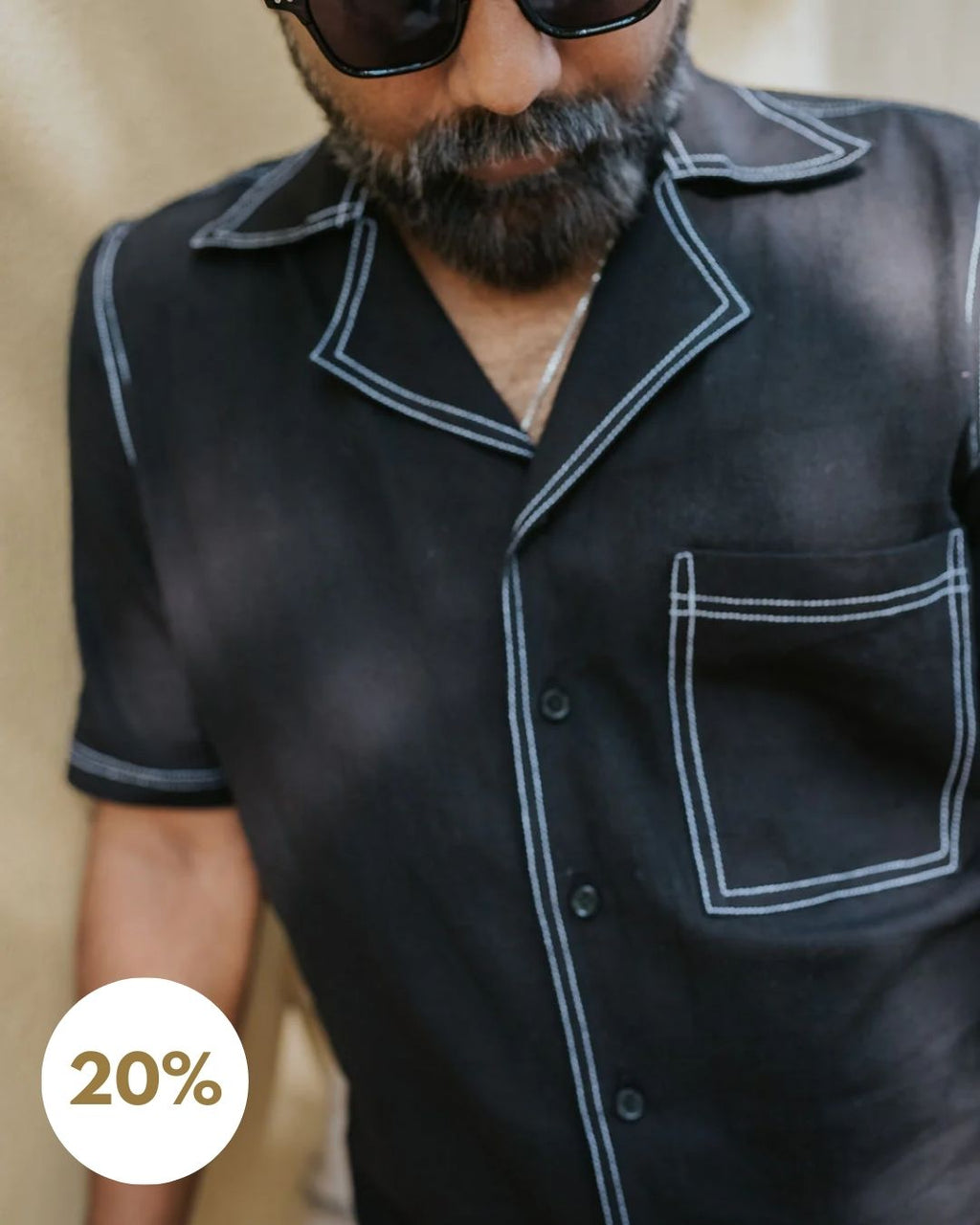 Laid-Black Linen Shirt (Men) (SALE XL)