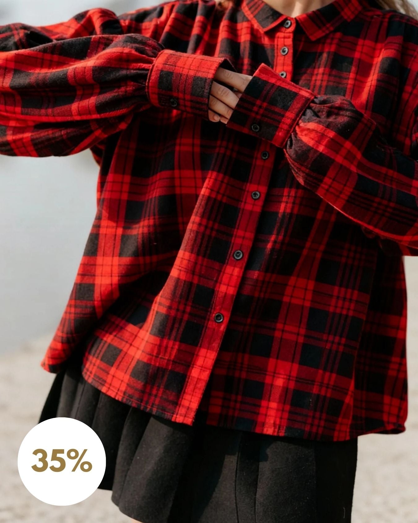 Mulberry Gathered Shoulder Wool Shirt