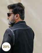 Laid-Black Linen Shirt (Men) (SALE XL)