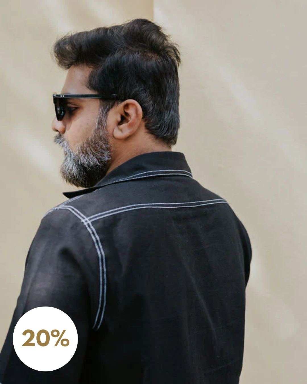 Laid-Black Linen Shirt (Men) (SALE XL)