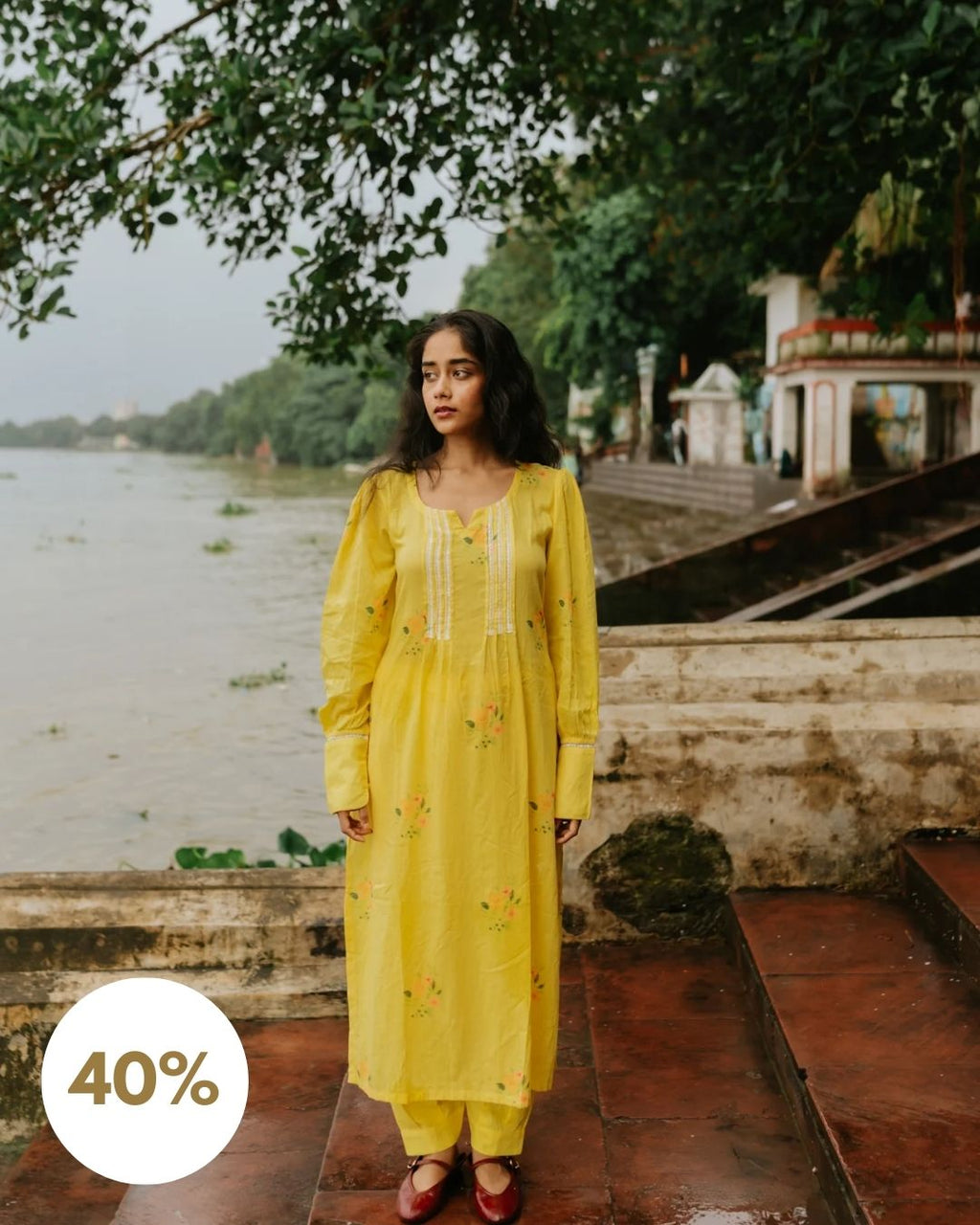 Roses in Mustard Fields Cord Set [SALE S M]