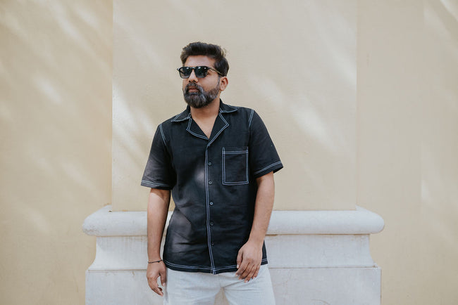 Laid-Black Linen Shirt (Men) Main Image