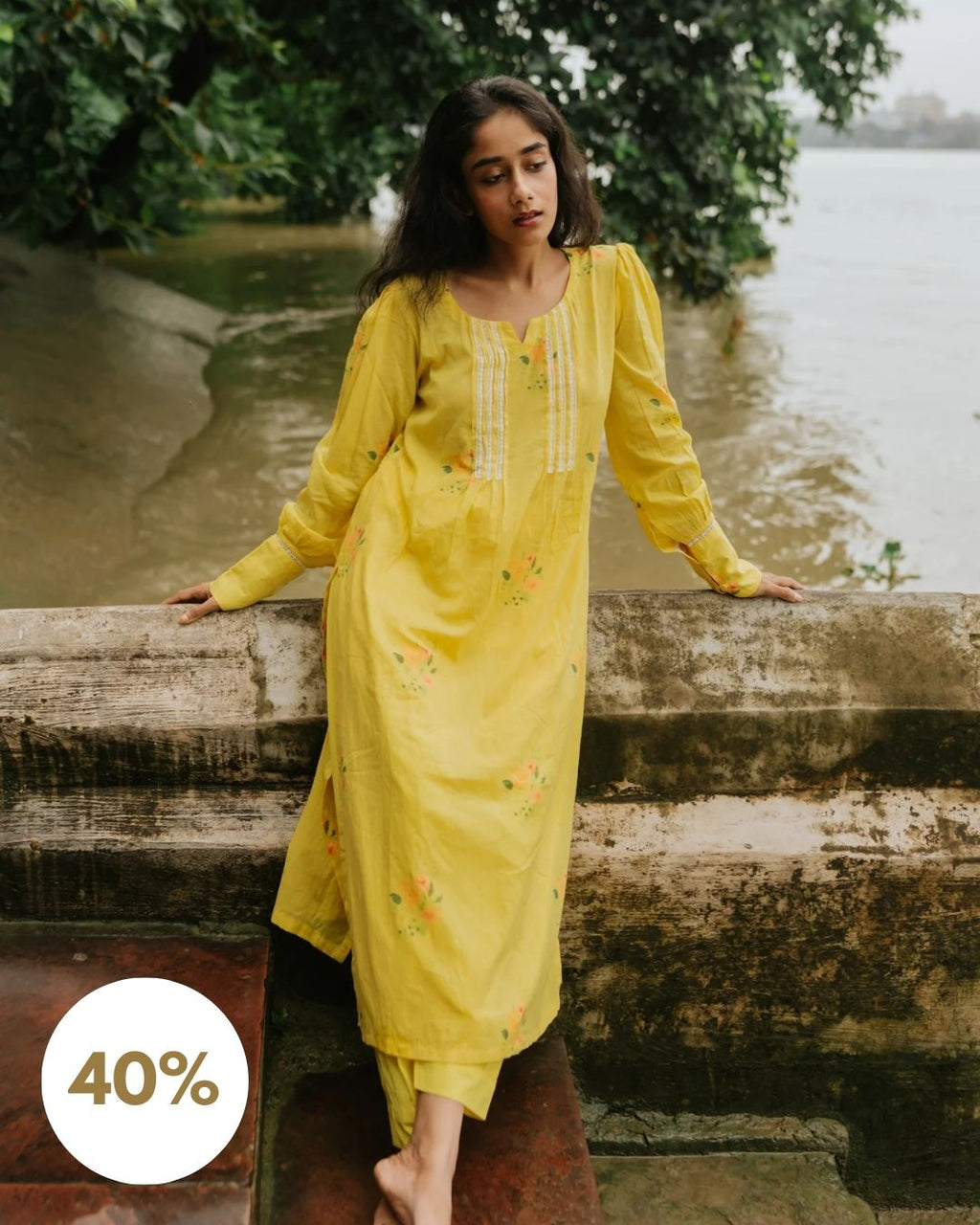 Roses in Mustard Fields Cord Set [SALE S M]