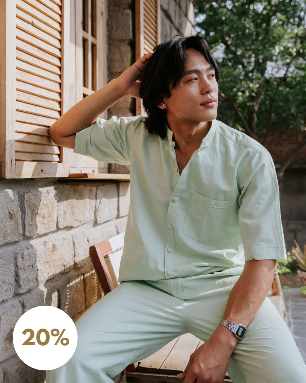 Mint Mornings Cord Set (SALE L XS)
