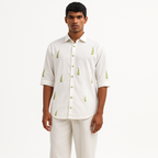 Leaf by Leaf-Soft Woven Linen Shirt