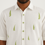 Leaf by Leaf-Soft Woven Linen Shirt