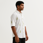 Leaf by Leaf-Soft Woven Linen Shirt