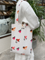 Bougainvillea Bloom Handpainted Tote Bag