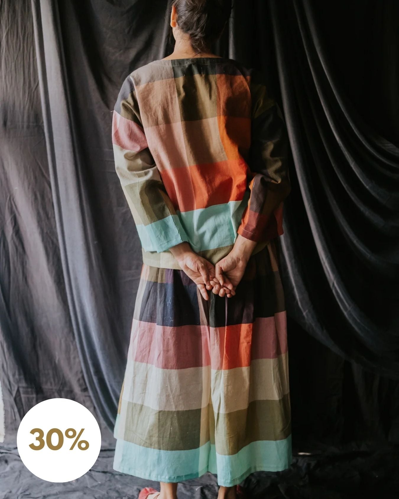 Multicolor Linen Check Shirt