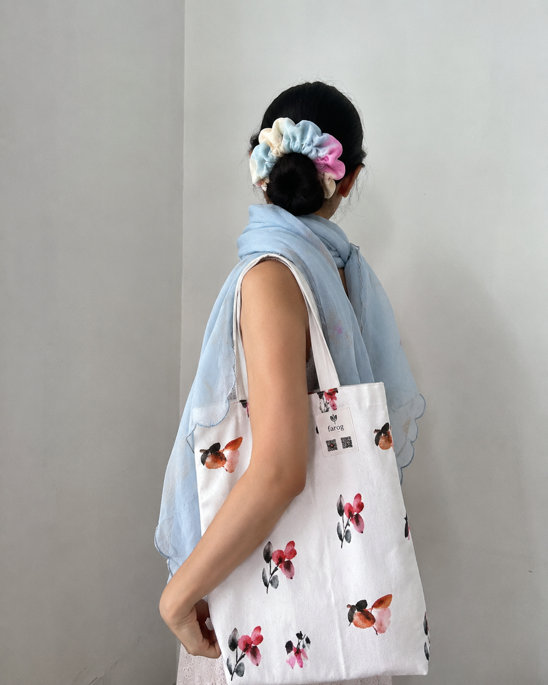 Bougainvillea Bloom Handpainted Tote Bag