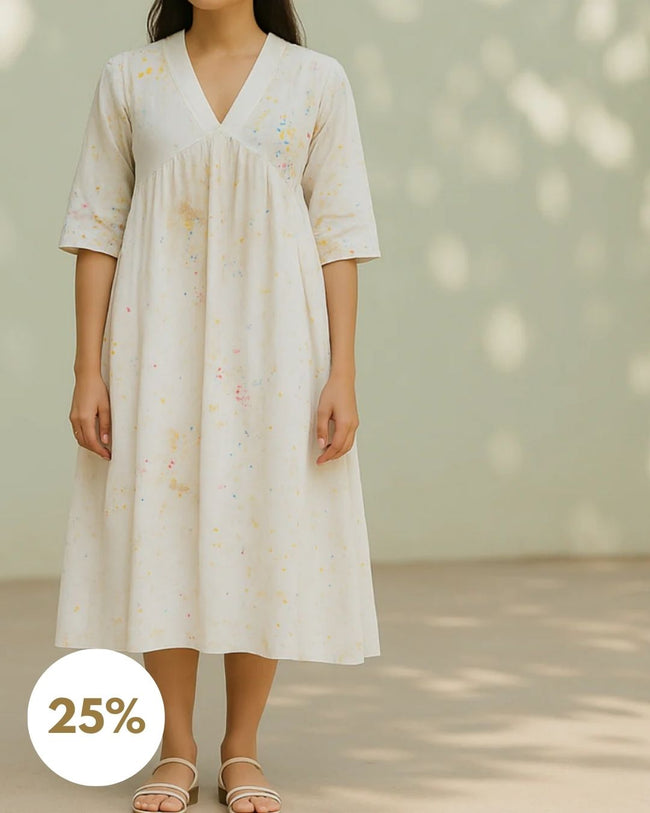 Rose Marigold Hand-Dyed Summer Dress Main Image