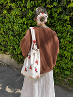 Bougainvillea Bloom Handpainted Tote Bag