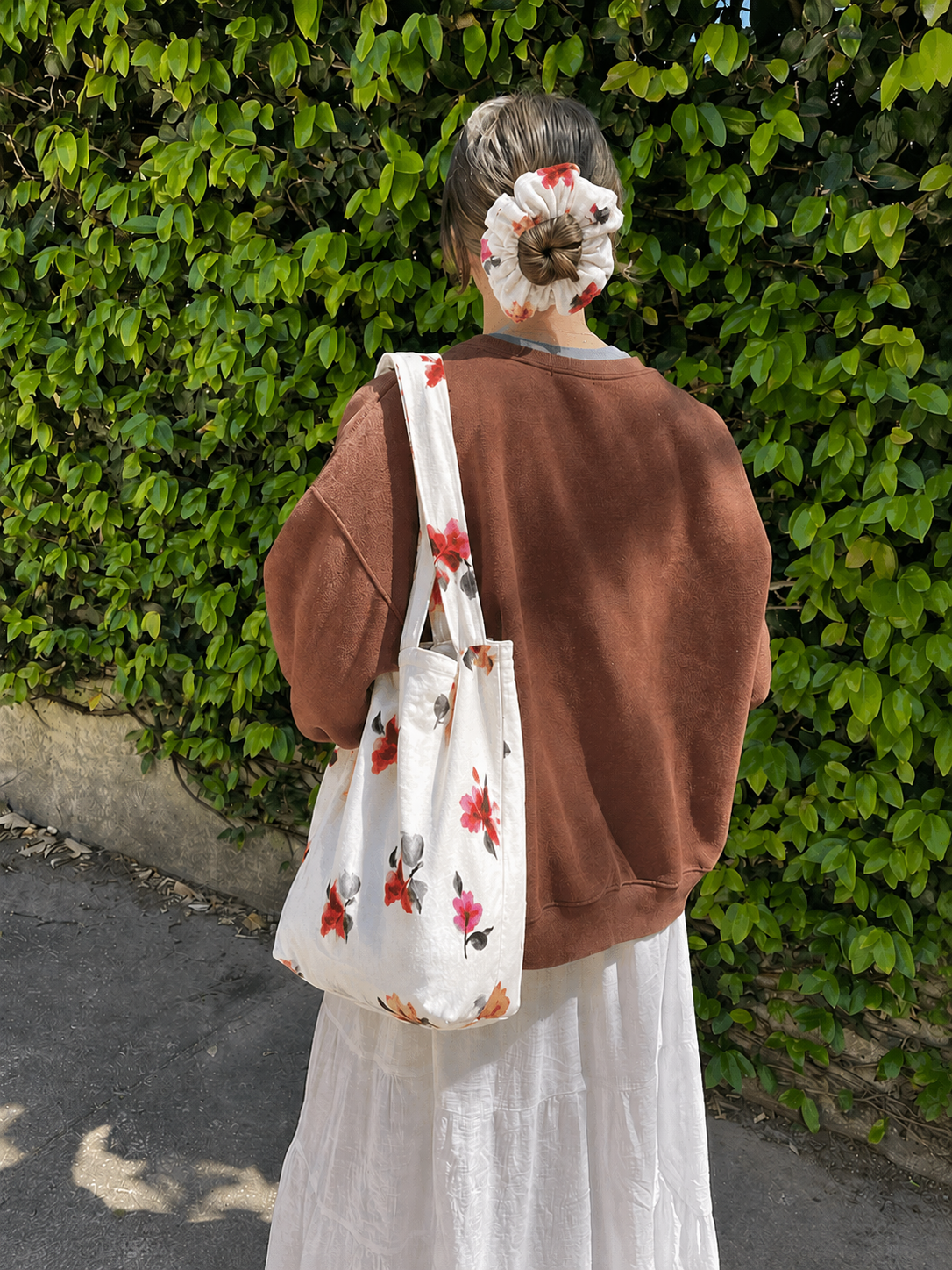 Bougainvillea Bloom Handpainted Tote Bag