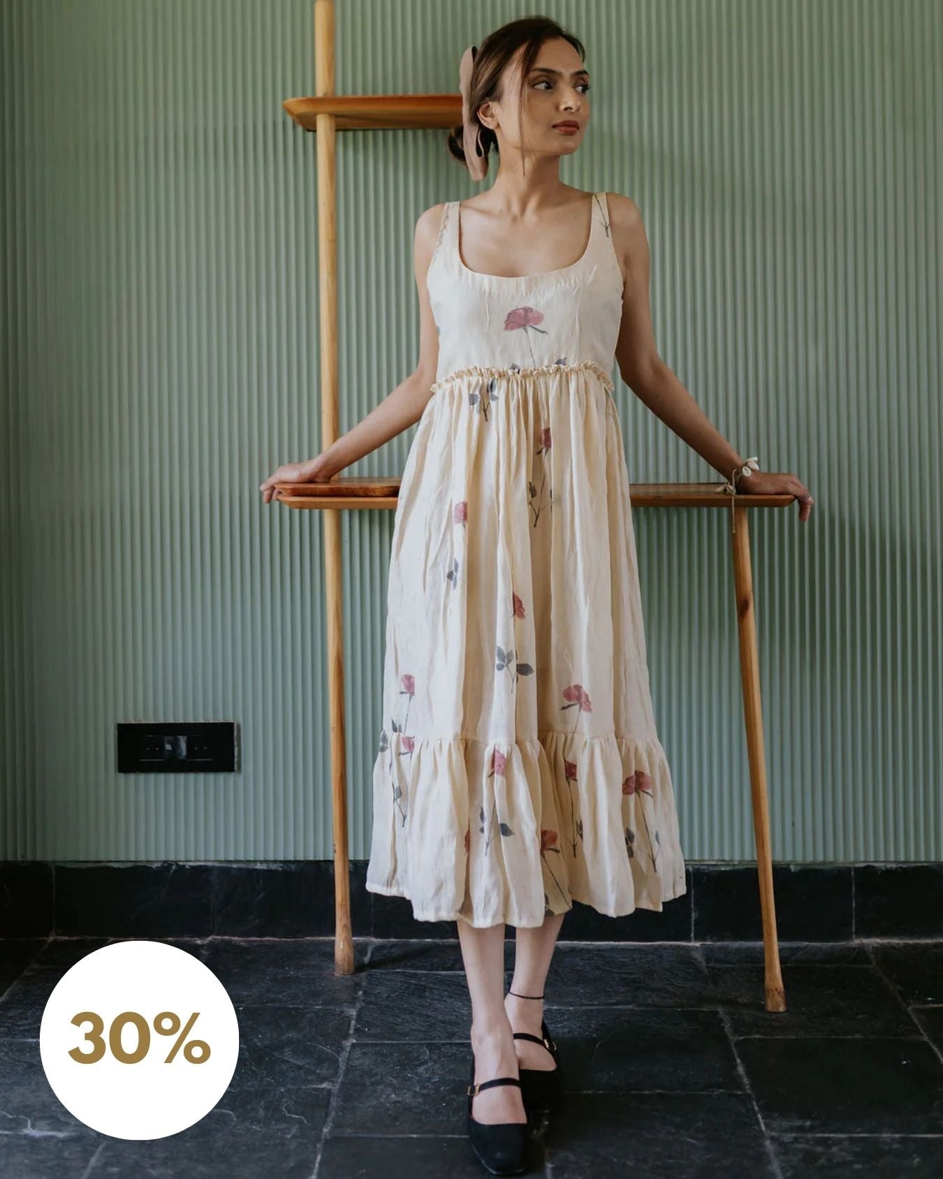 Almond Silk & Rose Dress