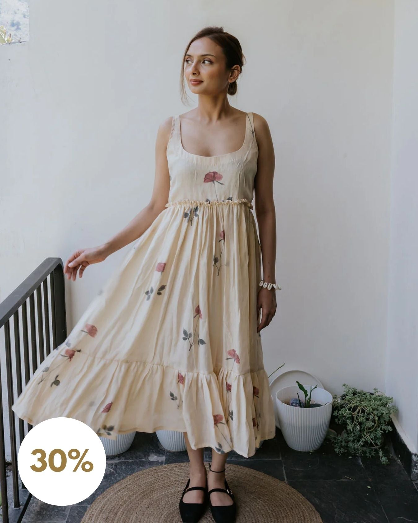 Almond Silk & Rose Dress