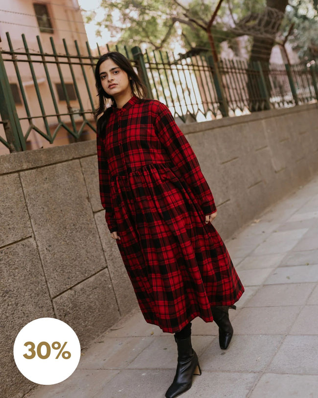 Mulberry Wool Dress Hover Image