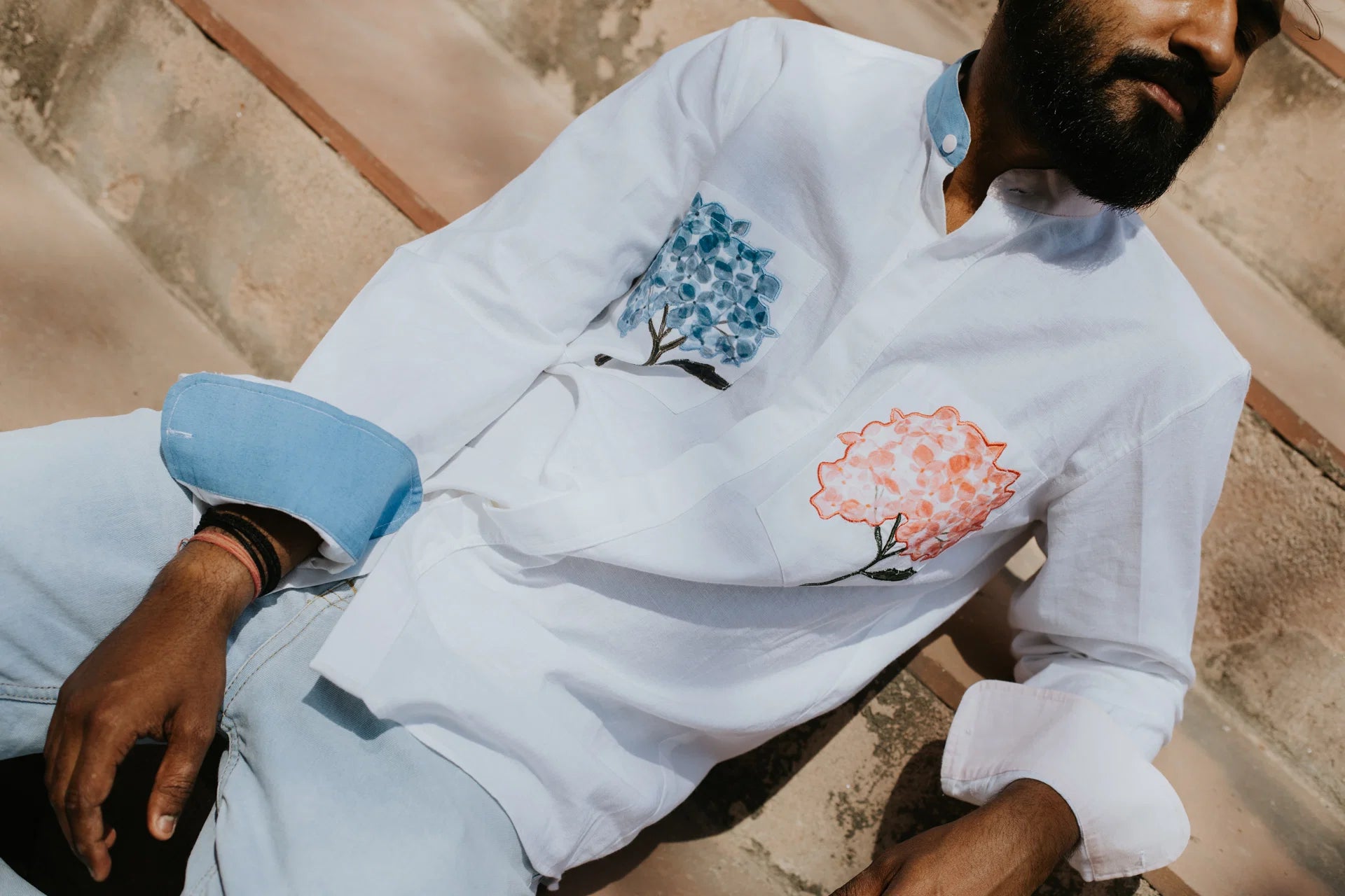 Hydrangeas in His Pocket