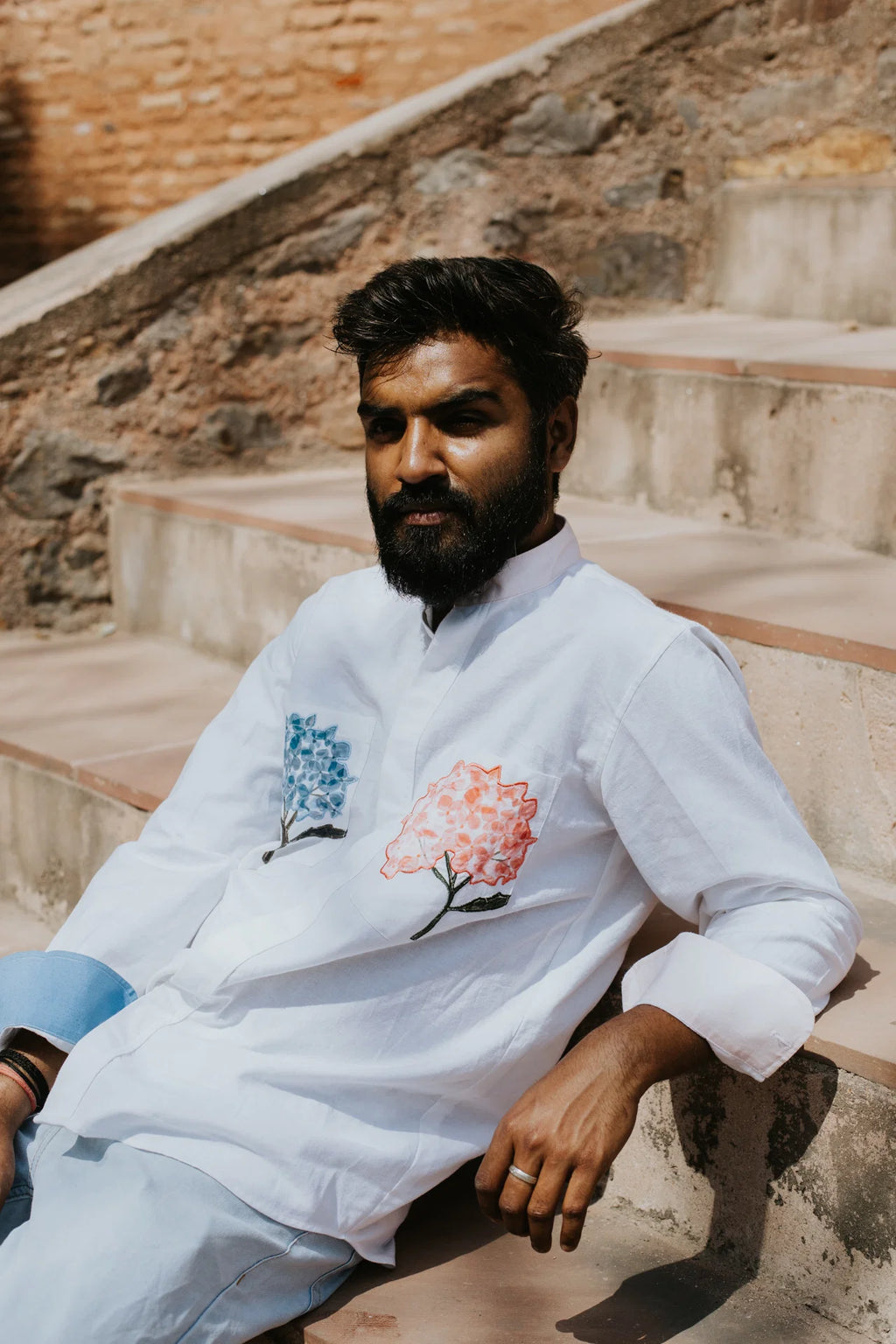 Hydrangeas in His Pocket