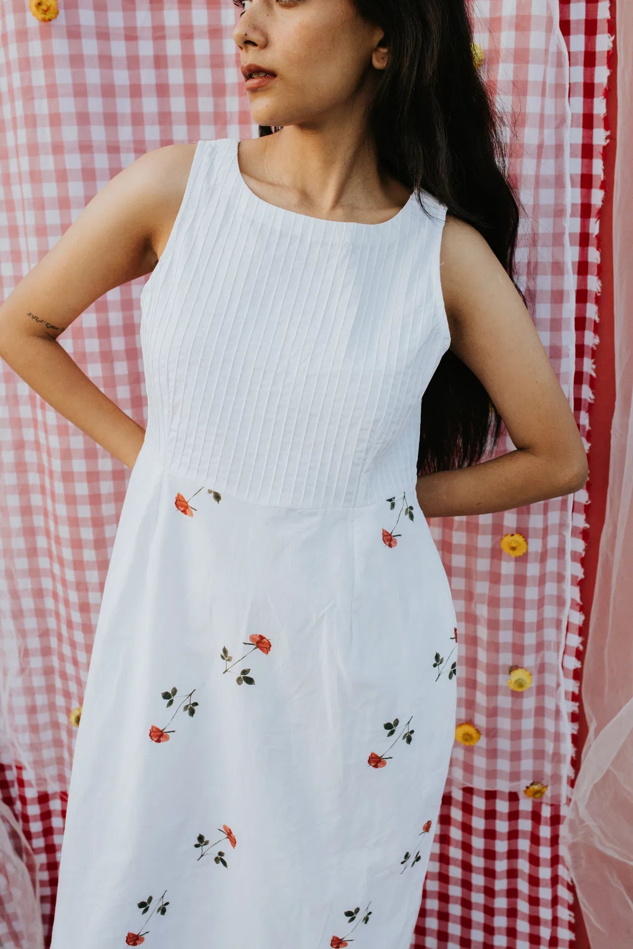 White Rose at Noon Dress