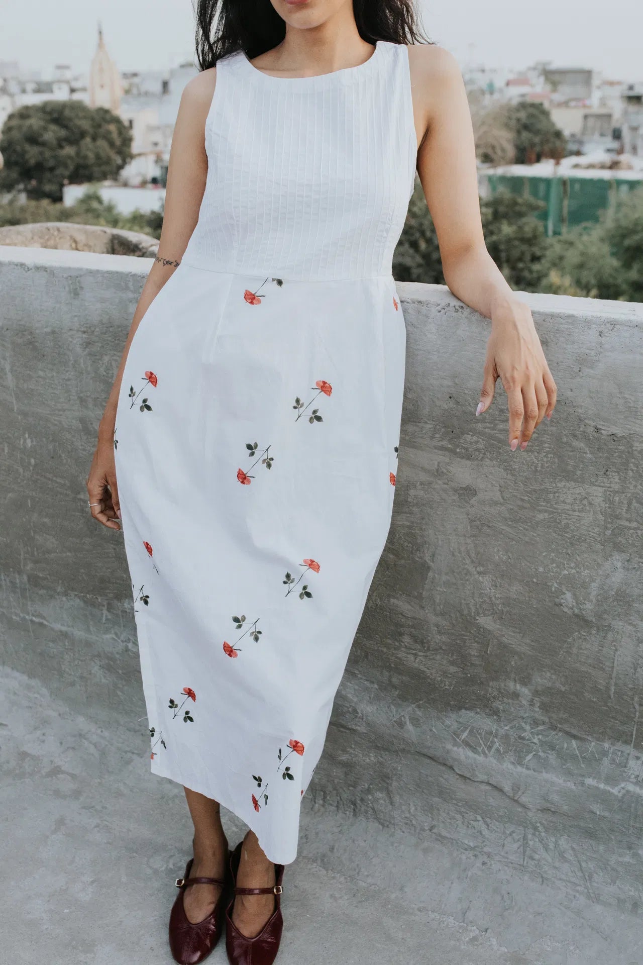 White Rose at Noon Dress