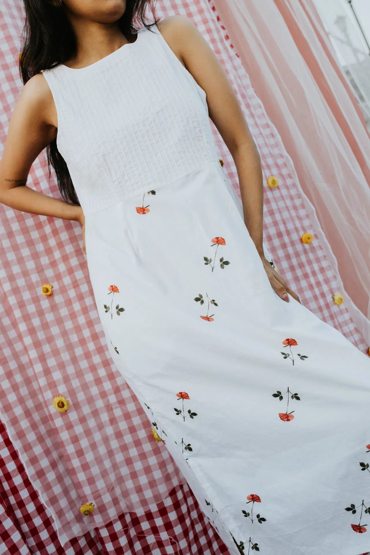 White Rose at Noon Dress