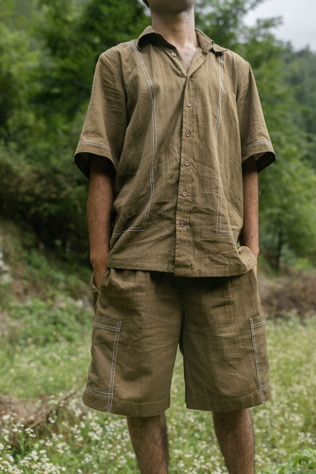 Threaded Brown Cord Set (Men)