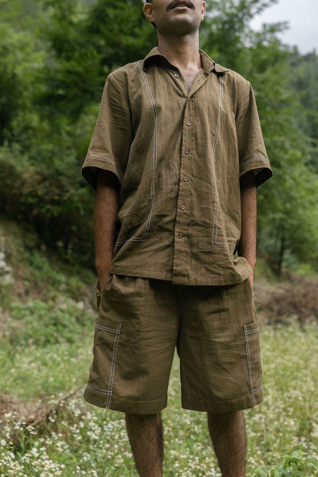 Threaded Brown Cord Set (Men)