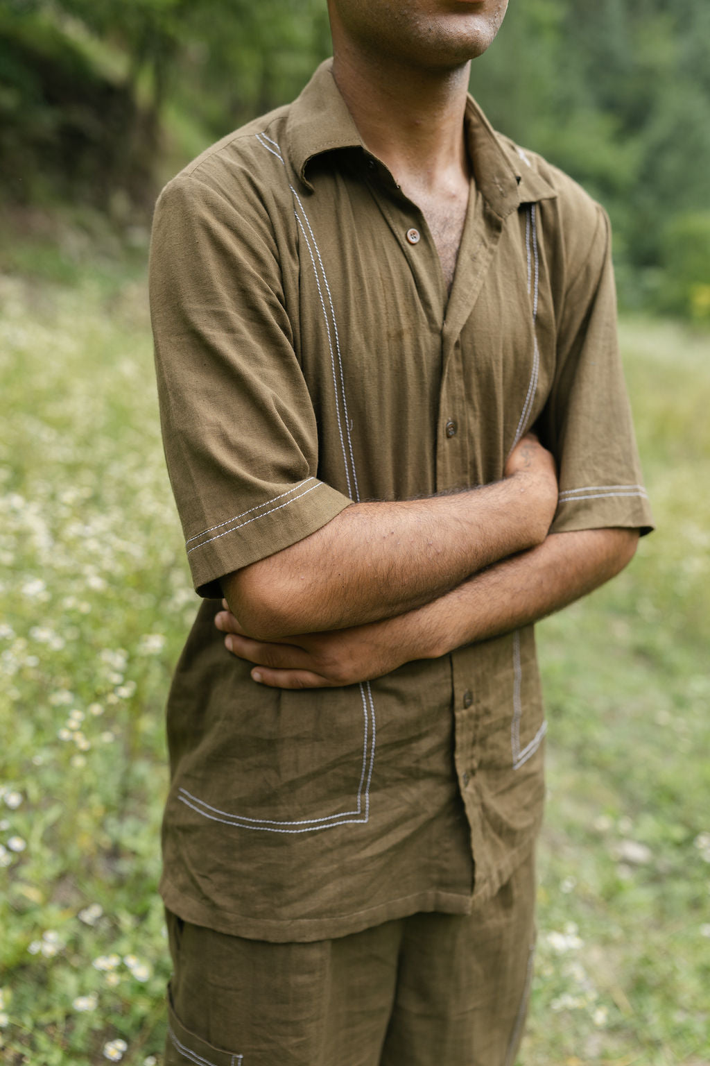 Threaded Brown Cord Set (Men)