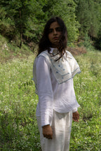 Hydrangea Panel Cotton Shirt