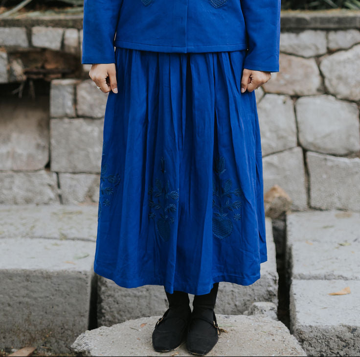 Royal Indigo Threads Skirt